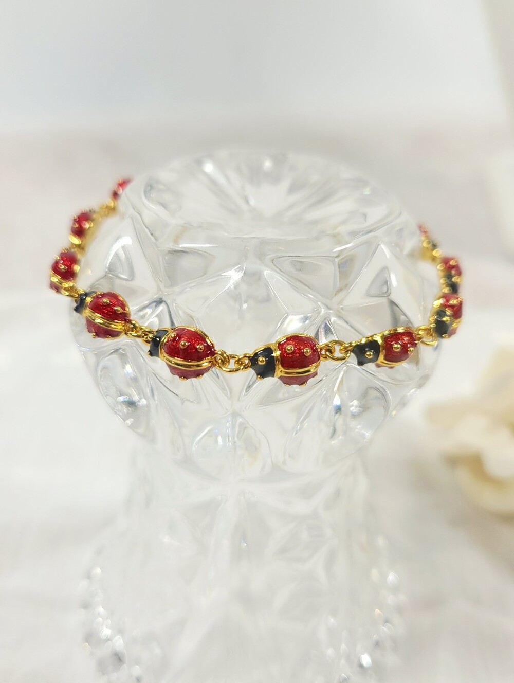 Premier Designs Enamel Ladybug Bracelet